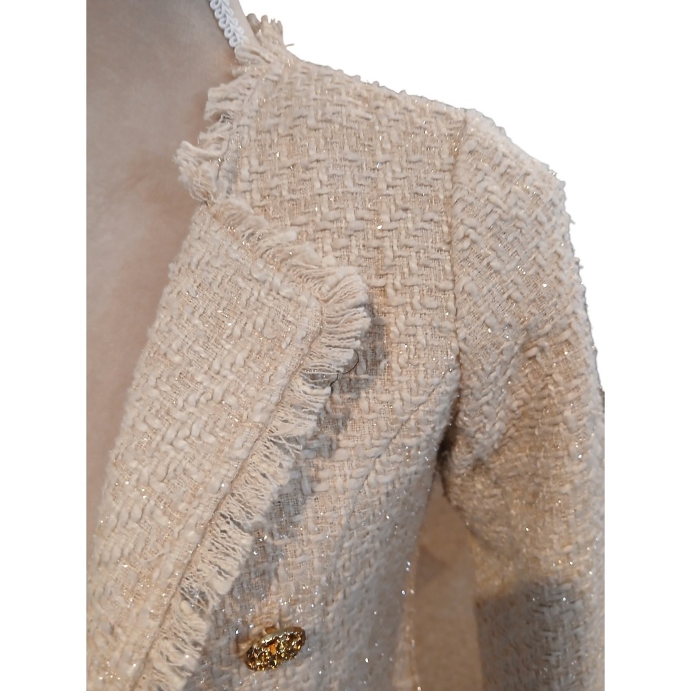 Alythea Cream Blazer with Gold Buttons - Picture 3 of 12